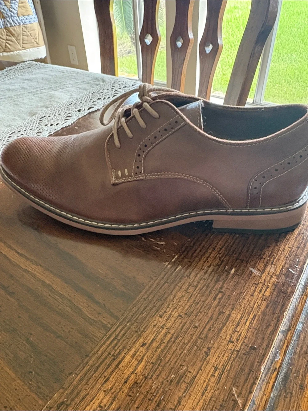 Steve Madden Brown Lace-Up Derby Oxford Shoes